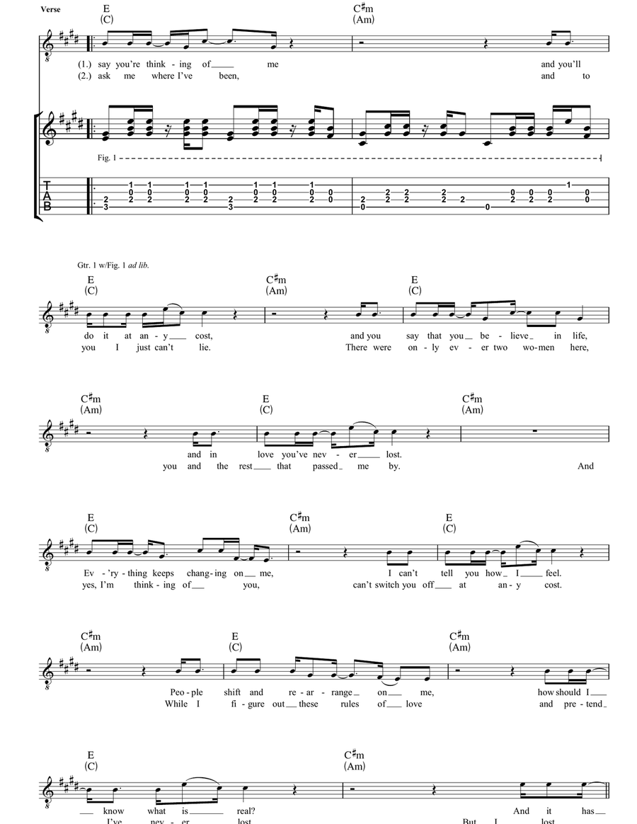 You And The Rest You And The Rest Guitar Tablature scores gallery preview page 2