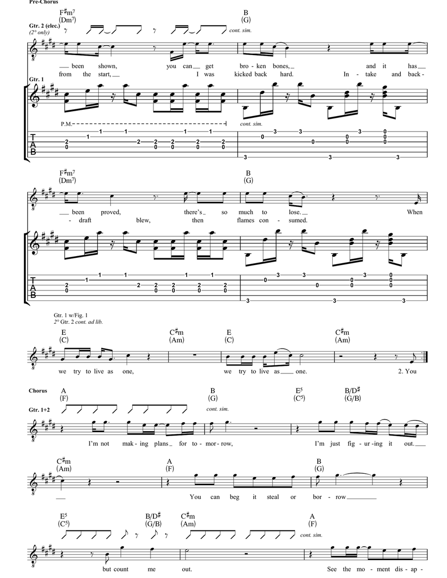 You And The Rest You And The Rest Guitar Tablature scores gallery preview page 3