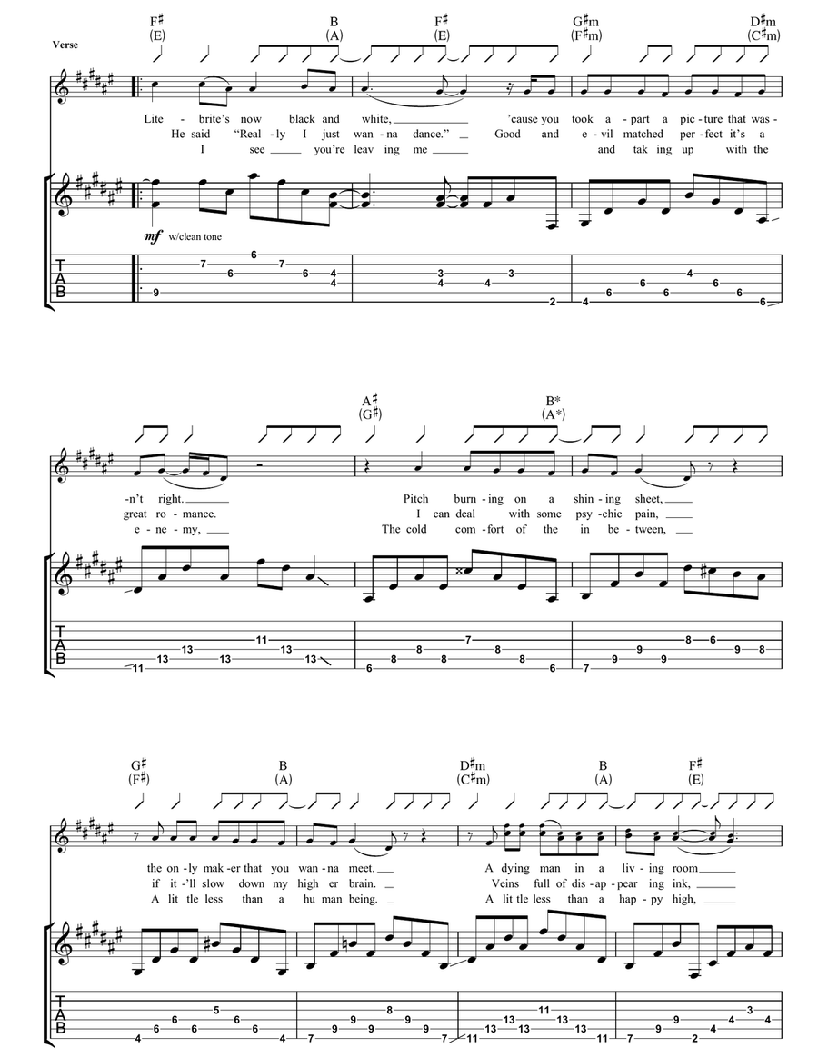 A Fond Farewell Guitar Tablature - Digital Sheet Music page 2