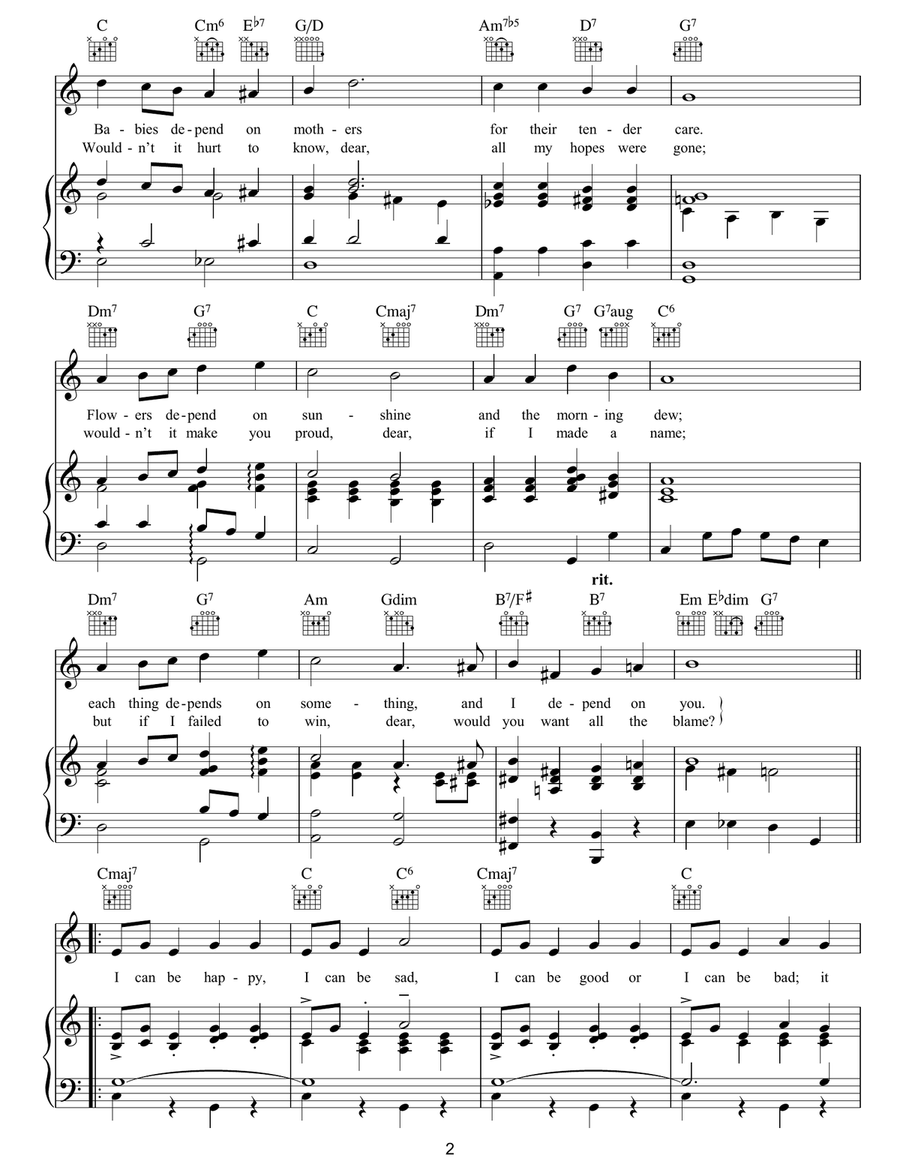 It All Depends On You Guitar scores gallery preview page 2