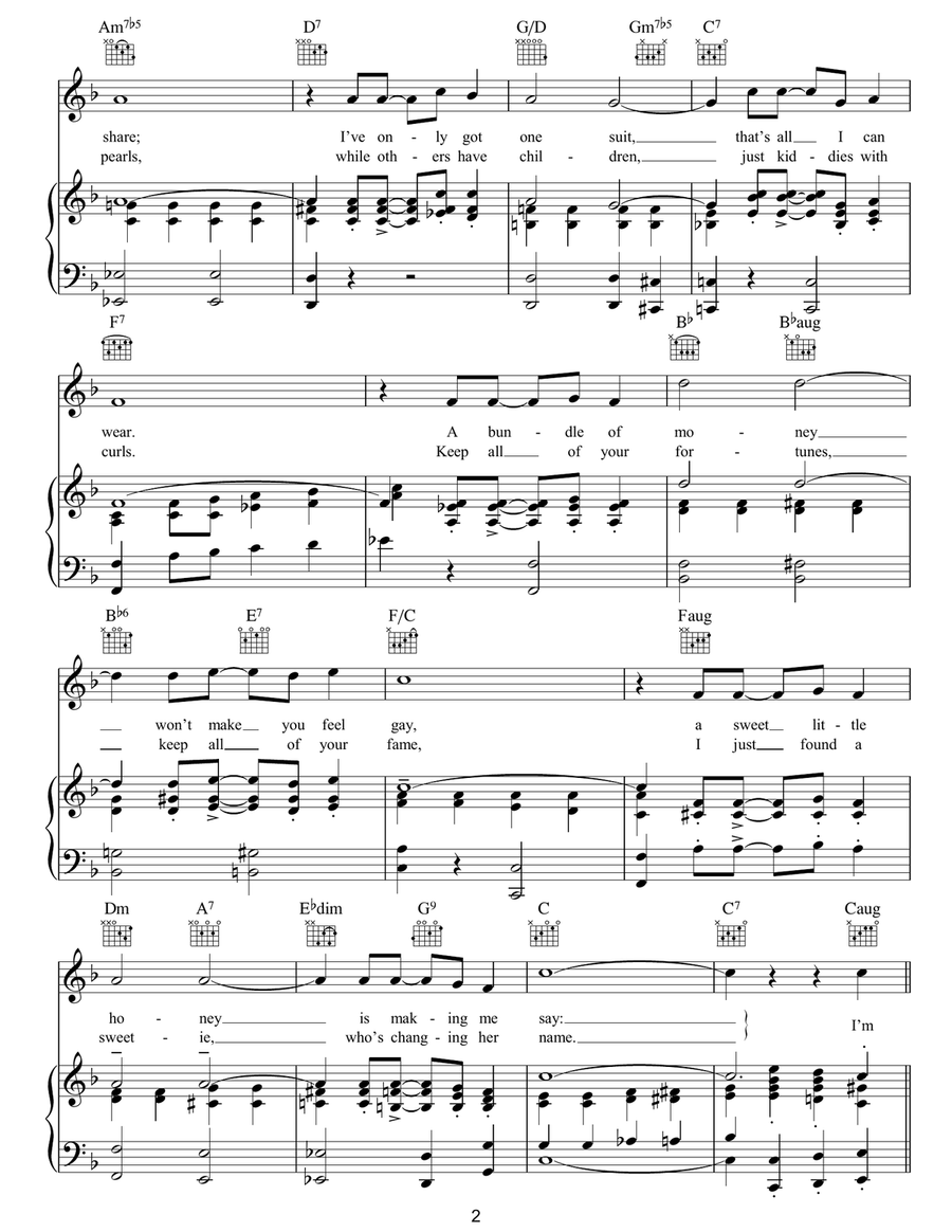 I'm Sitting On Top Of The World Piano, Vocal, Guitar scores gallery preview page 2