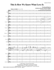 This Is How We Know What Love Is - Full Score