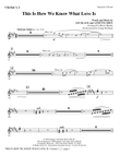 This Is How We Know What Love Is - Clarinet 1 & 2