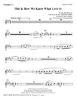 This Is How We Know What Love Is - Trumpet 2 & 3