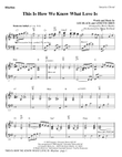 This Is How We Know What Love Is - Violin I & II