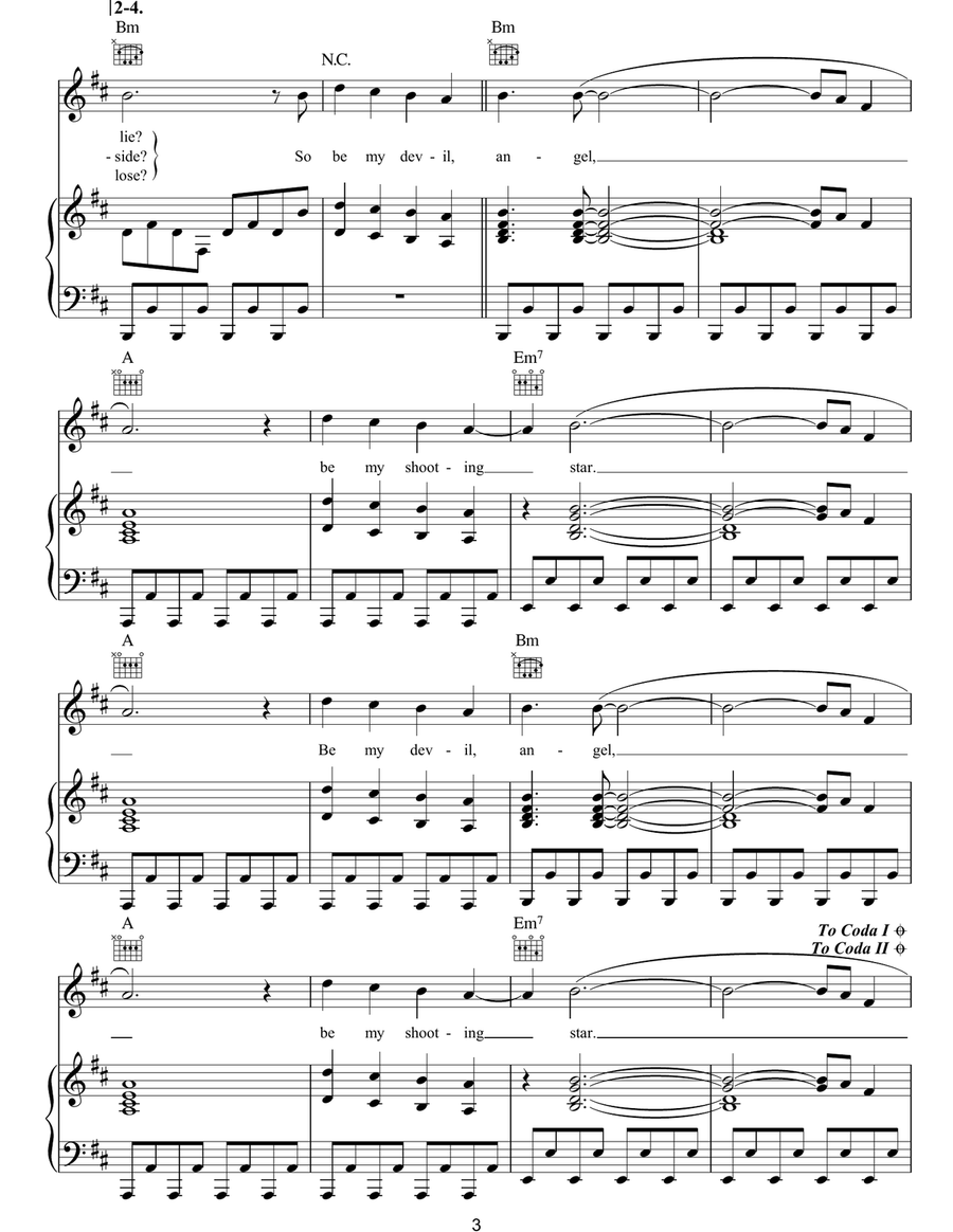Devil Devil Piano, Vocal, Guitar scores gallery preview page 3