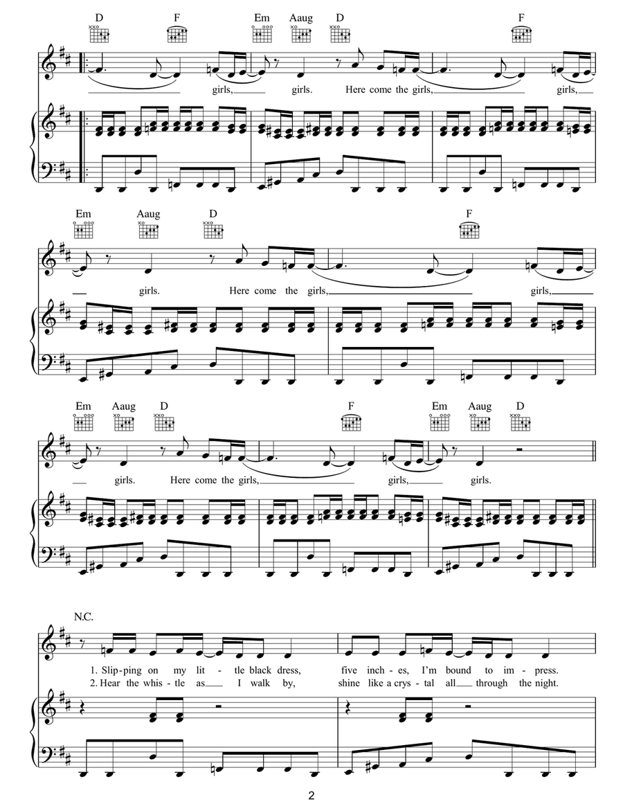 Girls Acoustic Guitar scores gallery preview page 2