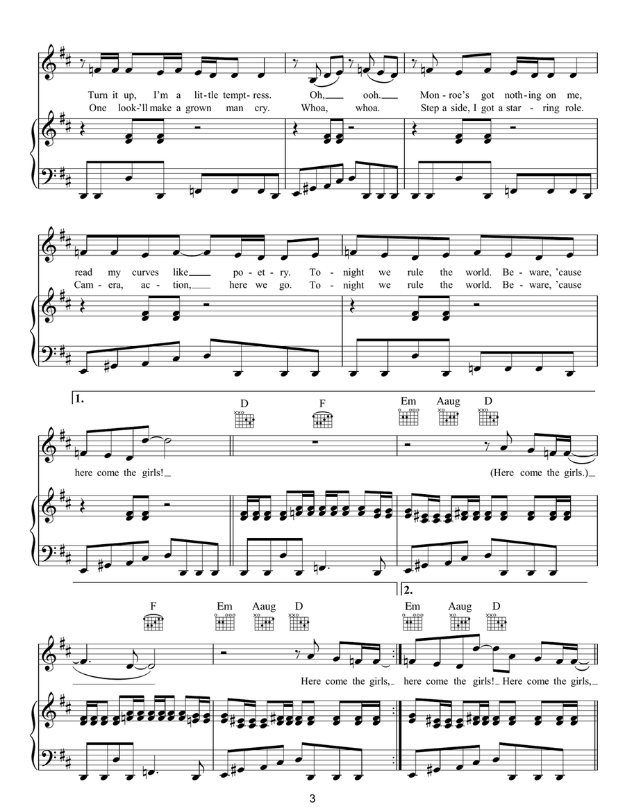 Girls Acoustic Guitar scores gallery preview page 3