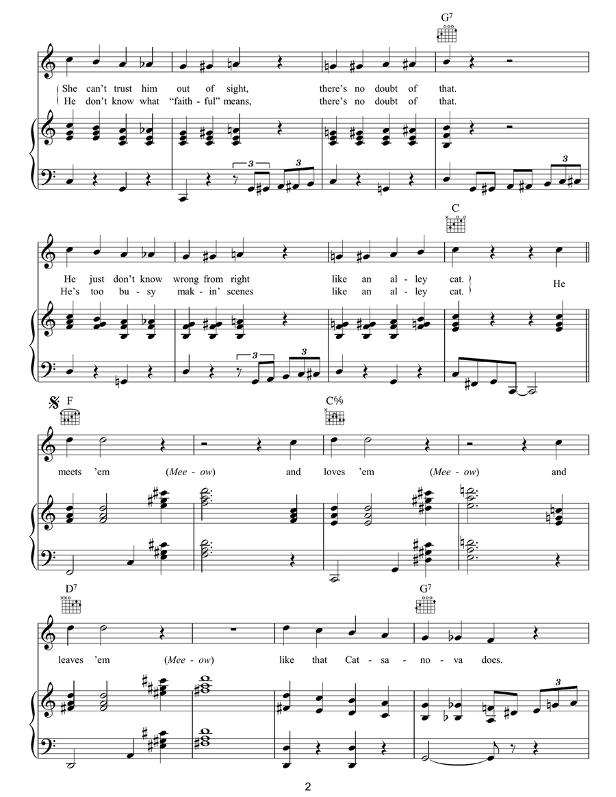 Alley Cat Alley Cat Guitar scores gallery preview page 2
