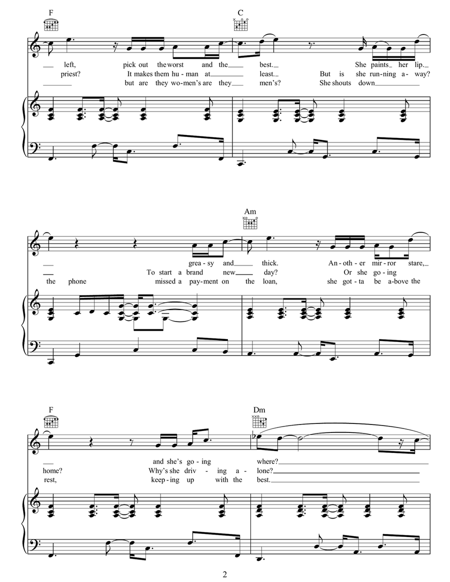 Traffic Piano, Vocal, Guitar scores gallery preview page 2