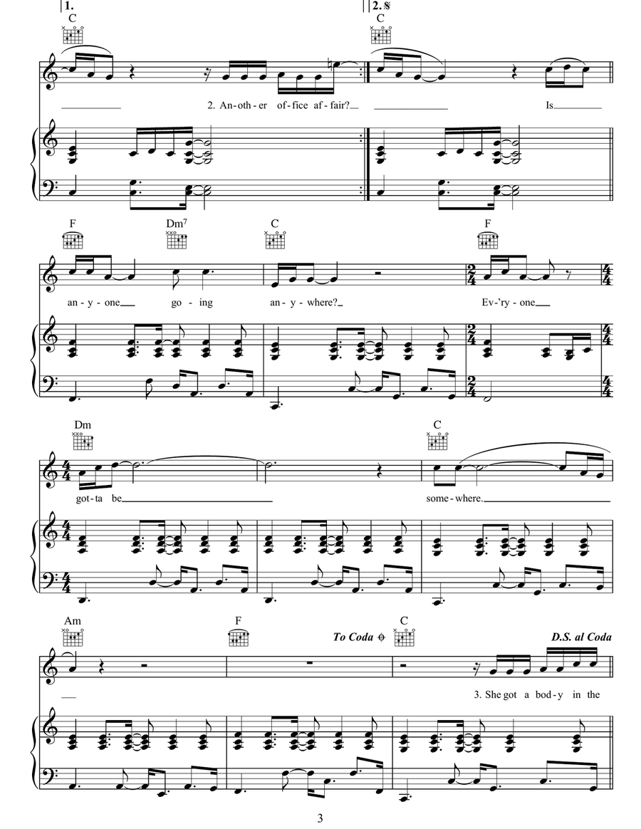 Traffic Piano, Vocal, Guitar scores gallery preview page 3