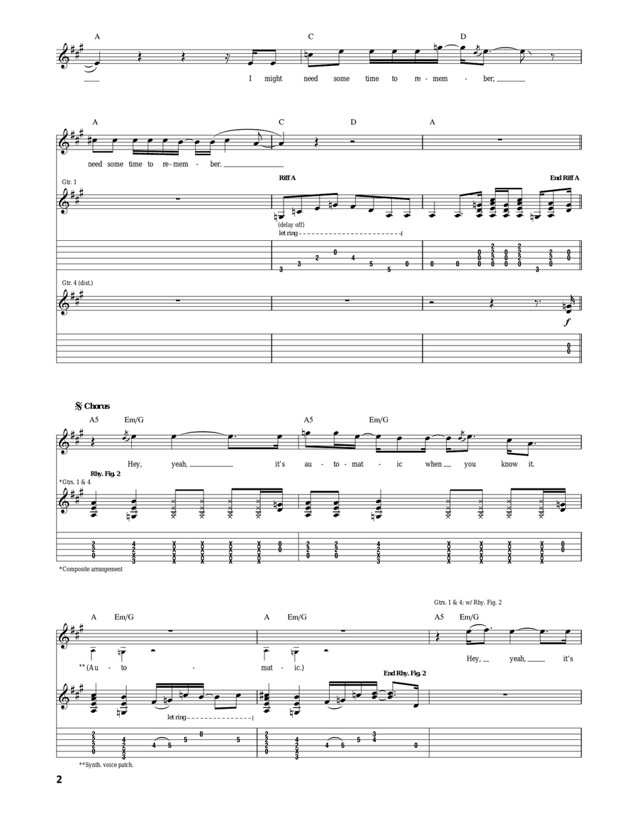 Automatic Automatic Acoustic Guitar scores gallery preview page 2