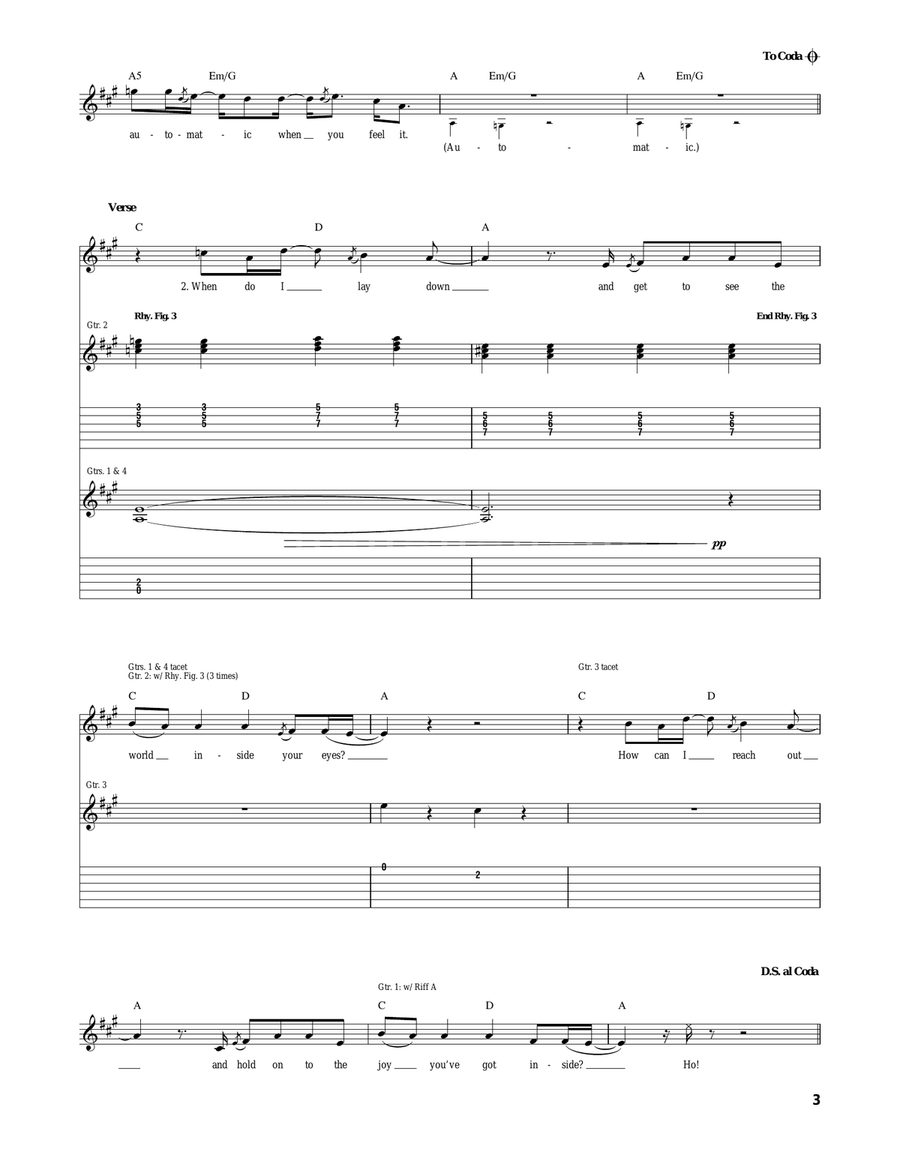 Automatic Automatic Acoustic Guitar scores gallery preview page 3