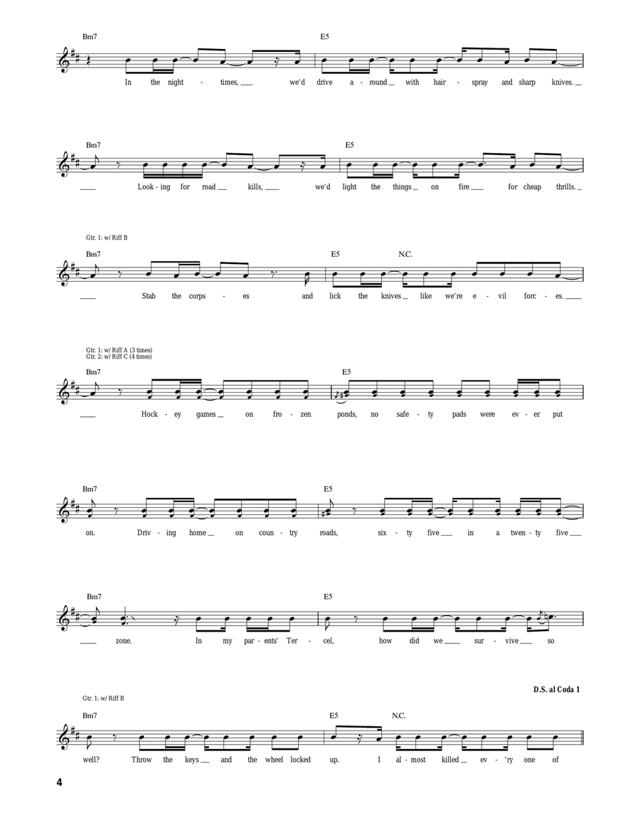 Everybody Get Dangerous Everybody Get Dangerous Acoustic Guitar scores gallery preview page 4