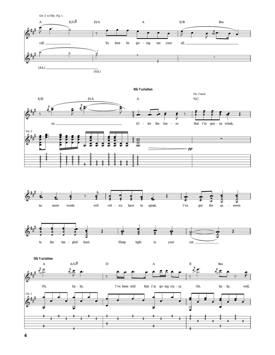 The Greatest Man That Ever Lived Acoustic Guitar scores gallery preview page 4