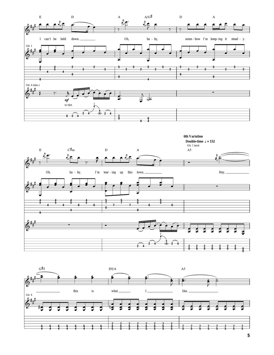 The Greatest Man That Ever Lived Acoustic Guitar scores gallery preview page 5