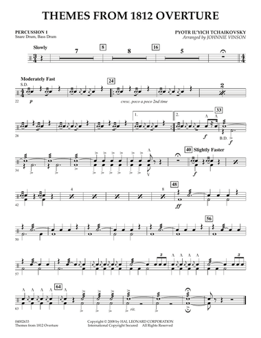Themes from 1812 Overture - Percussion 1