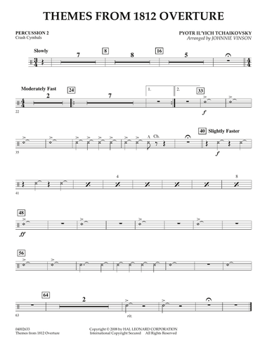 Themes from 1812 Overture - Percussion 2