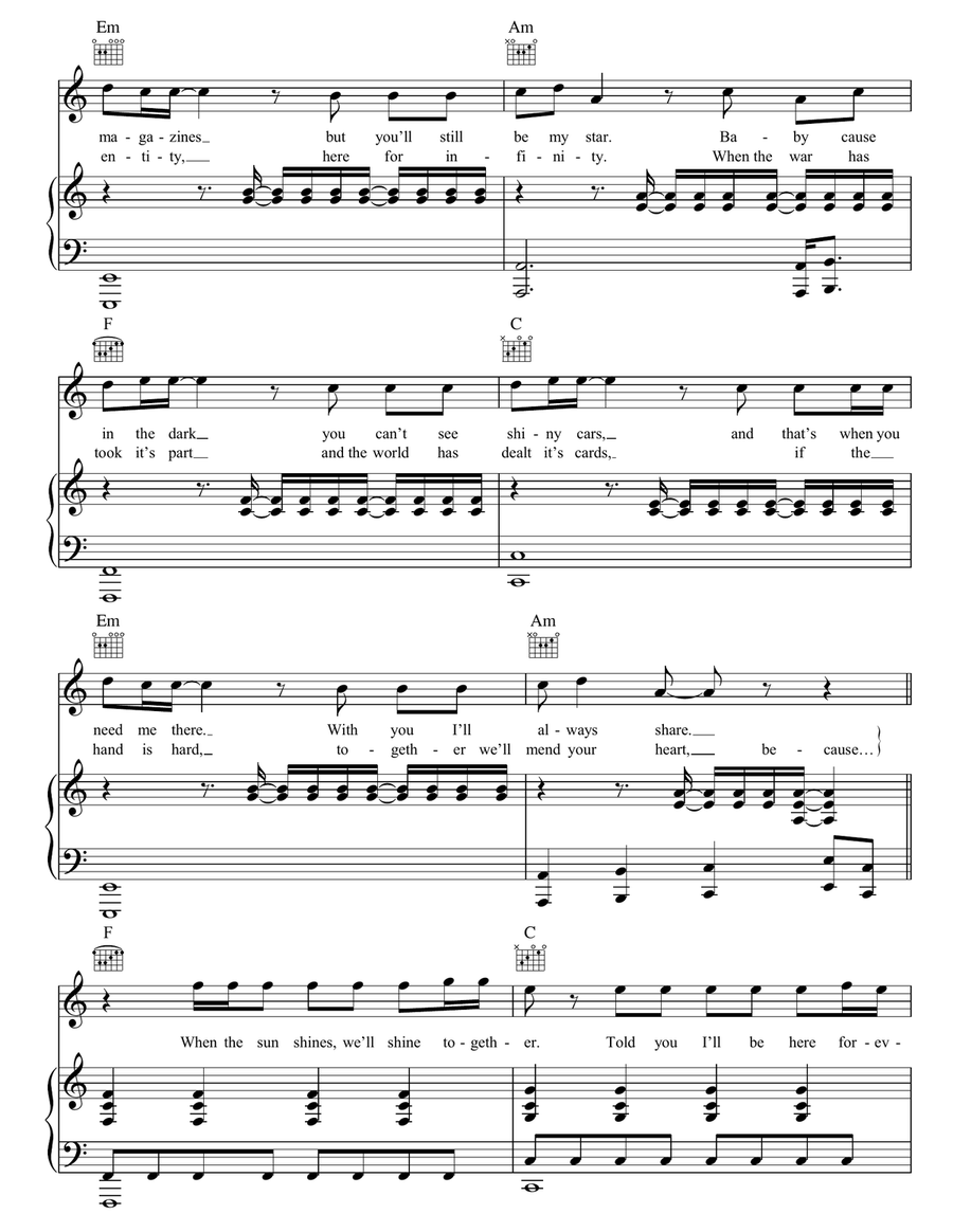 Umbrella Umbrella Acoustic Guitar scores gallery preview page 2