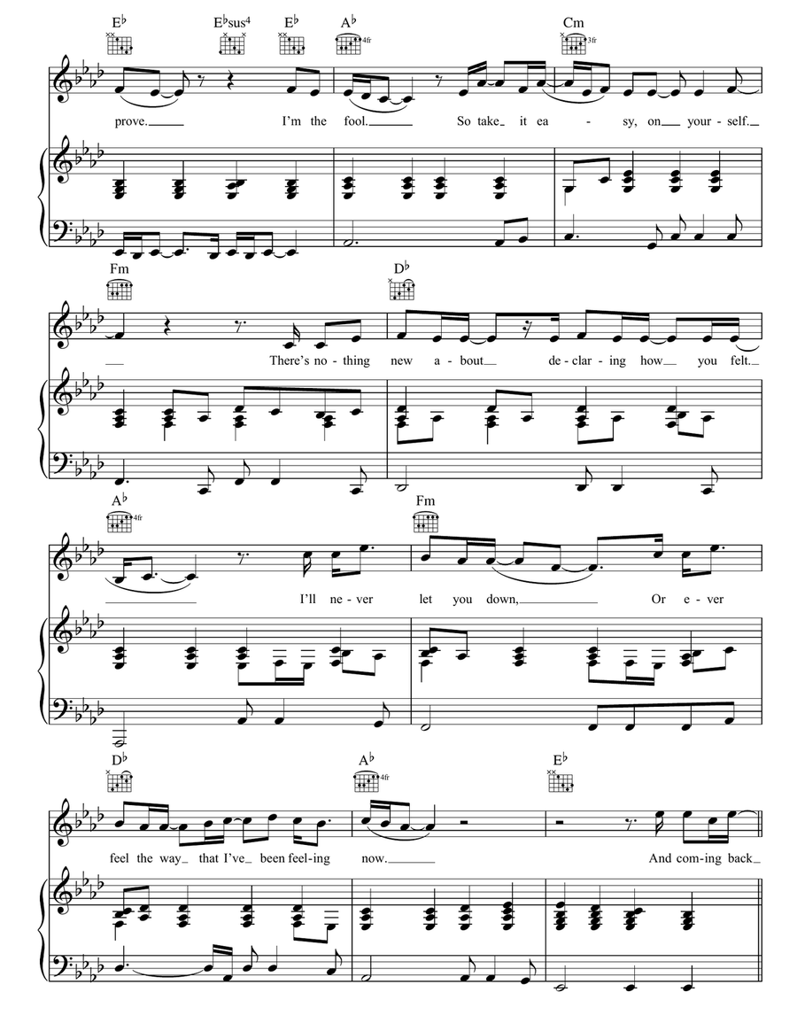 Come Back To What You Know Piano, Vocal, Guitar scores gallery preview page 2