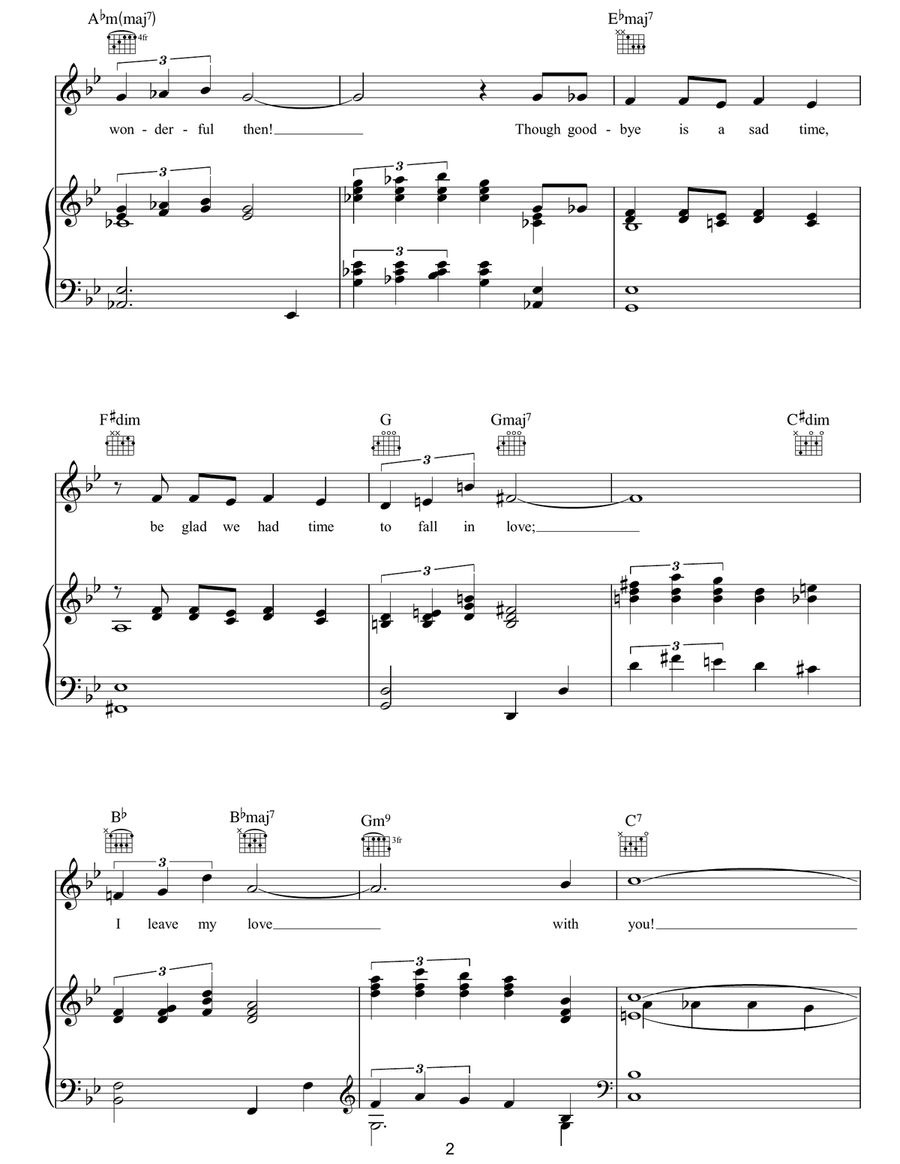 Another Time, Another Place Piano, Vocal, Guitar scores gallery preview page 2