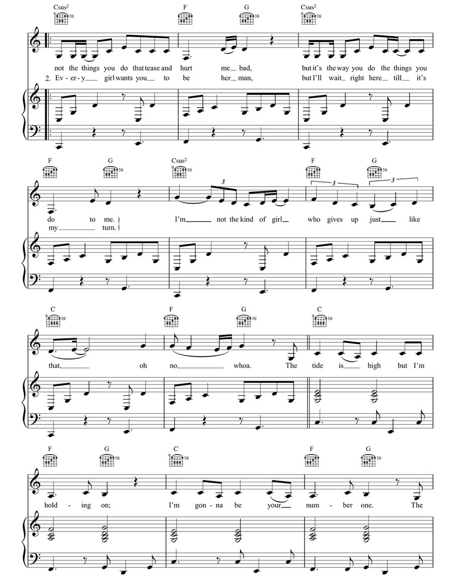 The Tide Is High (Get The Feeling) Acoustic Guitar scores gallery preview page 2