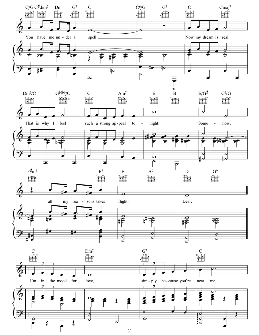 I'm In The Mood For Love I'm In The Mood For Love Piano, Vocal, Guitar scores gallery preview page 2