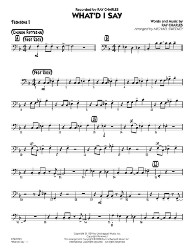 What'd I Say - Trombone 3