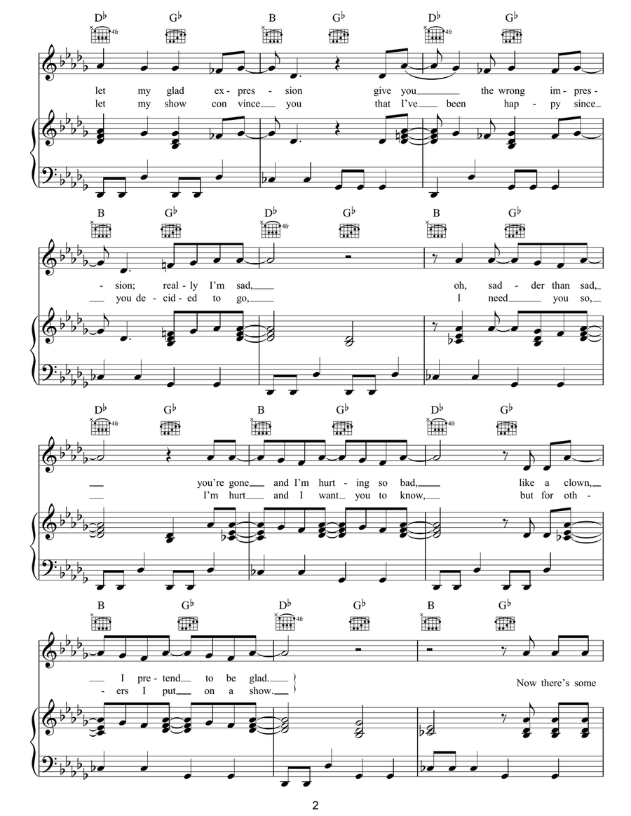 The Tears Of A Clown Guitar scores gallery preview page 2