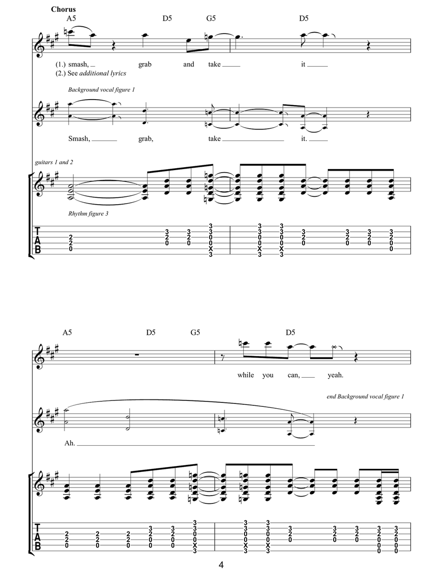 Smash 'N' Grab Smash 'N' Grab Electric Guitar scores gallery preview page 4