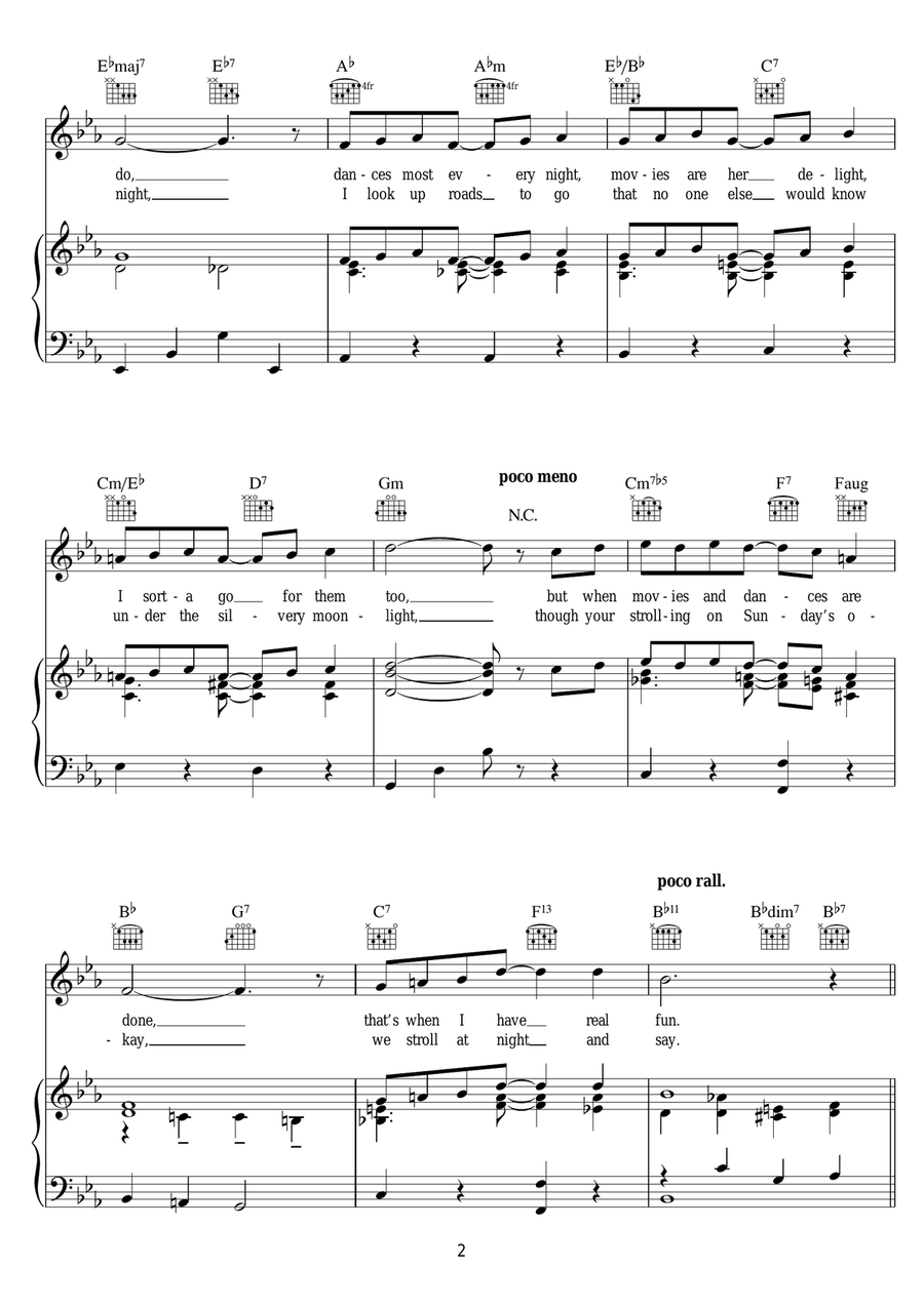 Walkin' My Baby Back Home Guitar scores gallery preview page 2