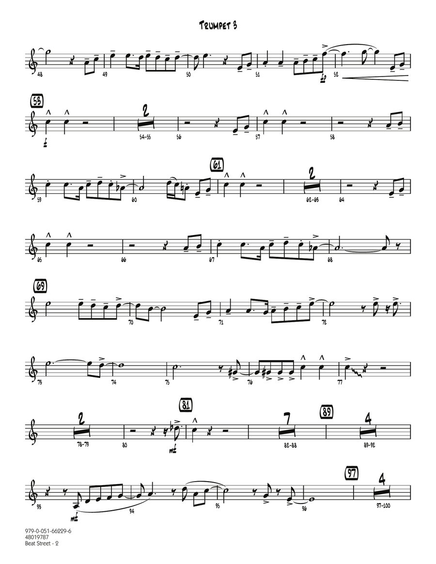 Beat Street - Trumpet 3 Beat Street - Trumpet 3 Jazz Ensemble scores gallery preview page 2