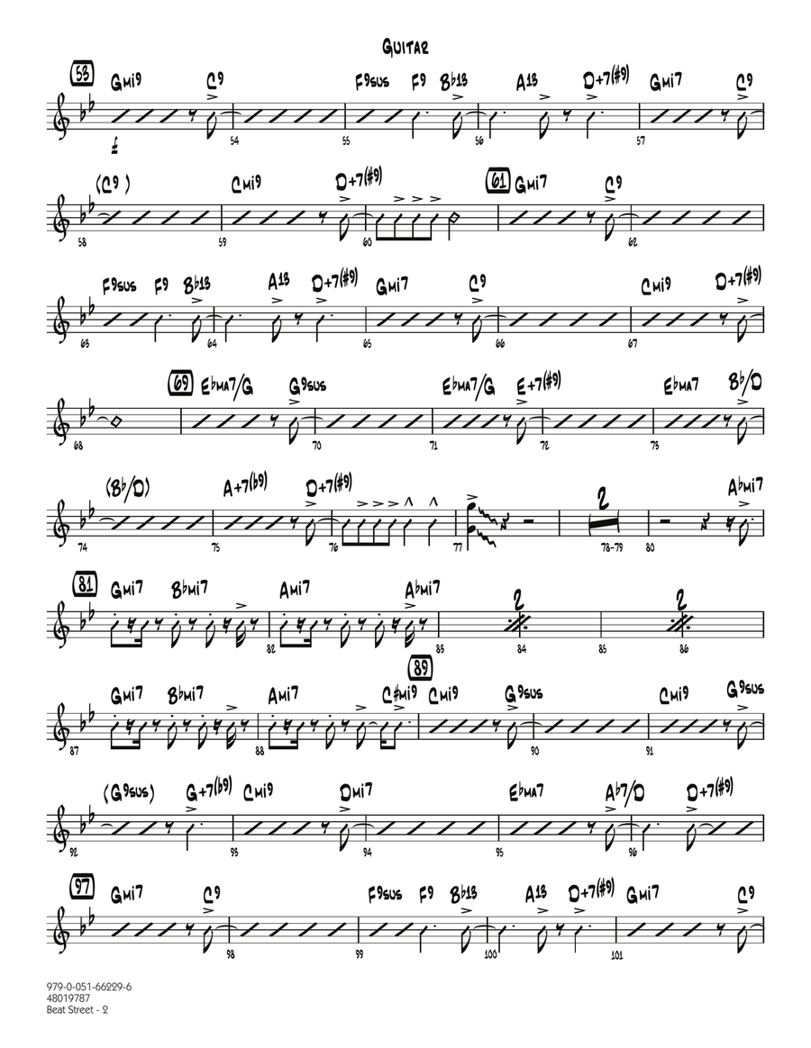 Beat Street - Guitar Beat Street - Guitar Jazz Ensemble scores gallery preview page 2