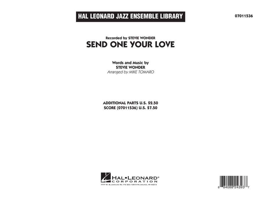 Send One Your Love - Conductor Score (Full Score) Jazz Ensemble scores gallery preview page 1