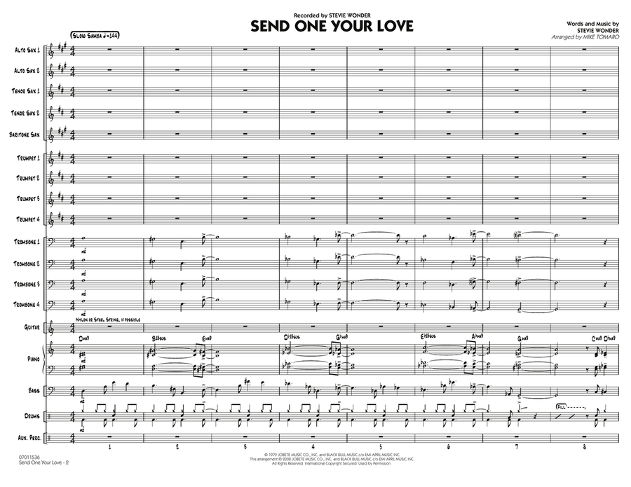 Send One Your Love - Conductor Score (Full Score) Jazz Ensemble scores gallery preview page 2