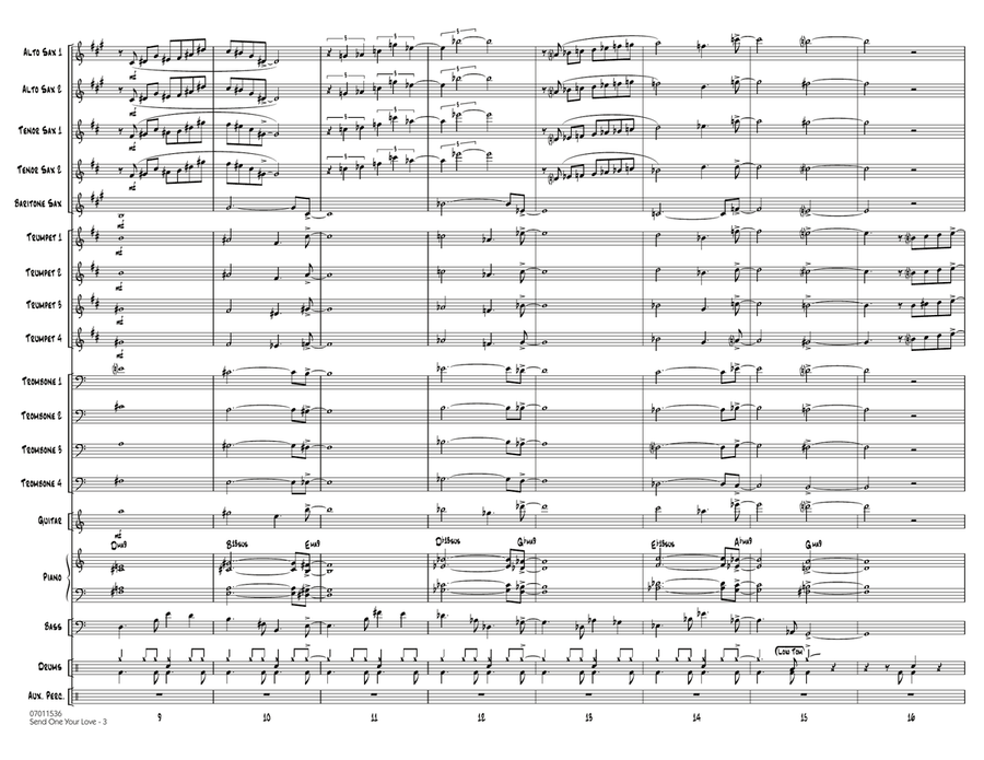 Send One Your Love - Conductor Score (Full Score) Jazz Ensemble scores gallery preview page 3