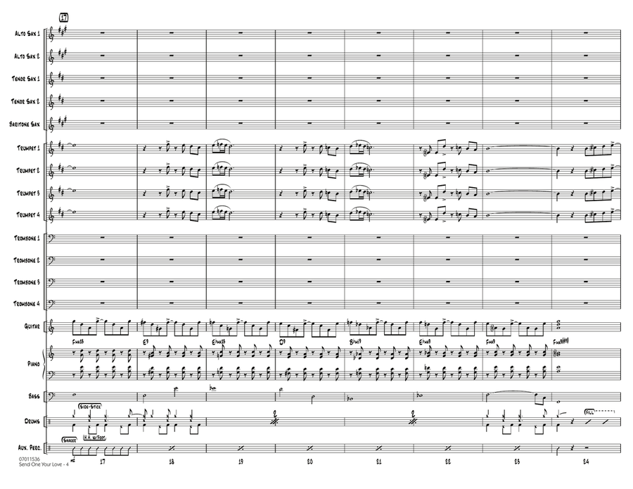 Send One Your Love - Conductor Score (Full Score) Jazz Ensemble scores gallery preview page 4