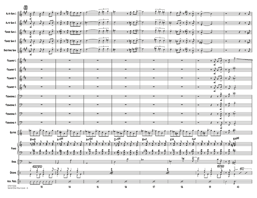 Send One Your Love - Conductor Score (Full Score) Jazz Ensemble scores gallery preview page 6