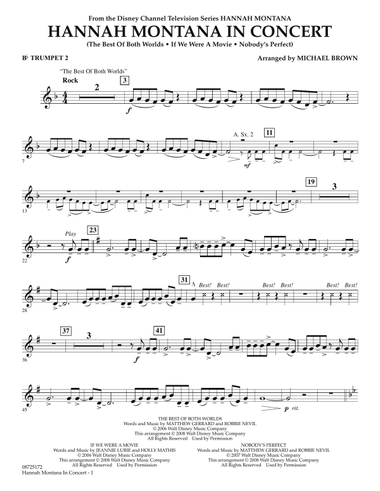 Hannah Montana in Concert - Bb Trumpet 2
