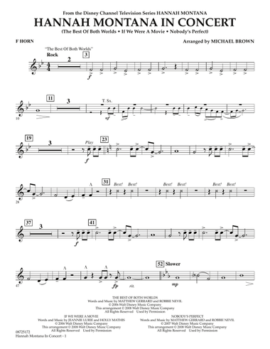 Hannah Montana in Concert - F Horn