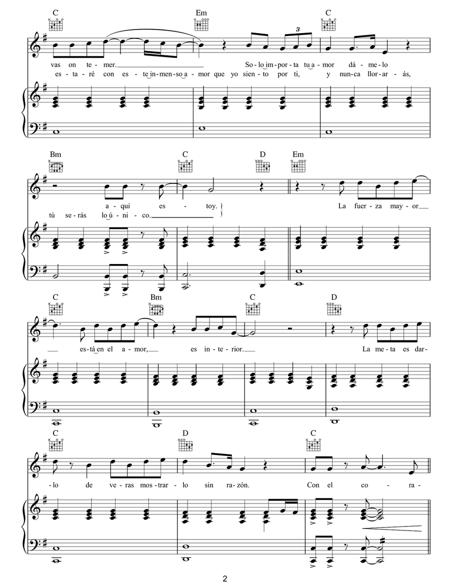 The Power Of Love The Power Of Love Piano, Vocal, Guitar scores gallery preview page 2