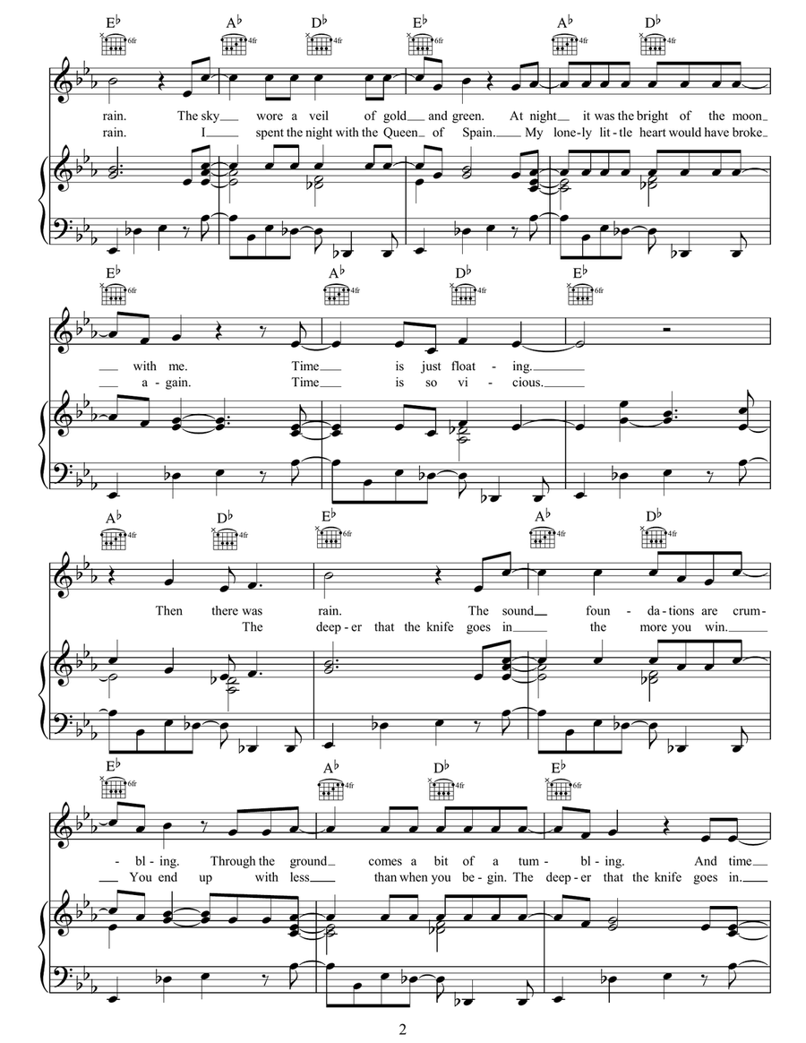 Rainy Day Rainy Day Piano, Vocal, Guitar scores gallery preview page 2