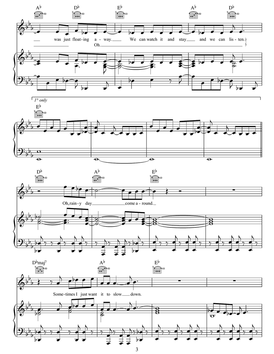 Rainy Day Rainy Day Piano, Vocal, Guitar scores gallery preview page 3