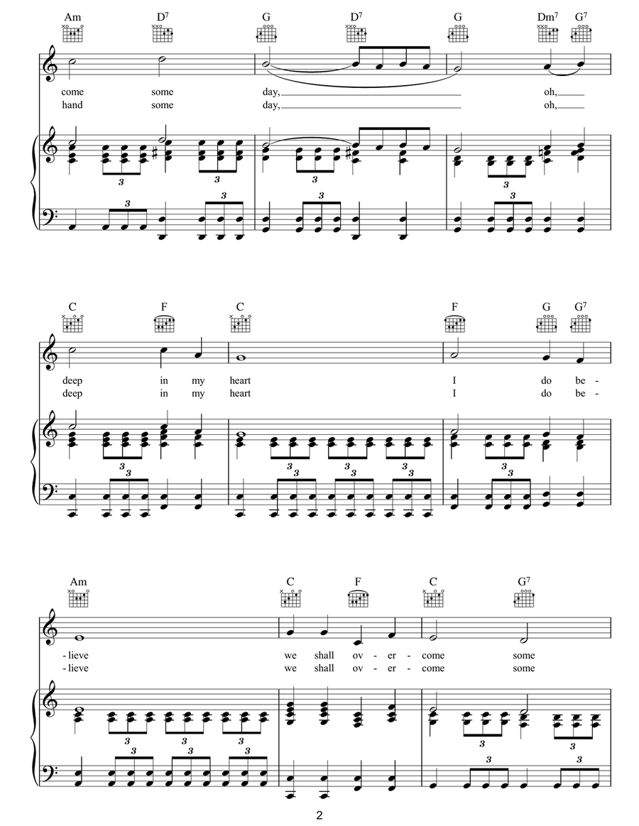 We Shall Overcome We Shall Overcome Acoustic Guitar scores gallery preview page 2