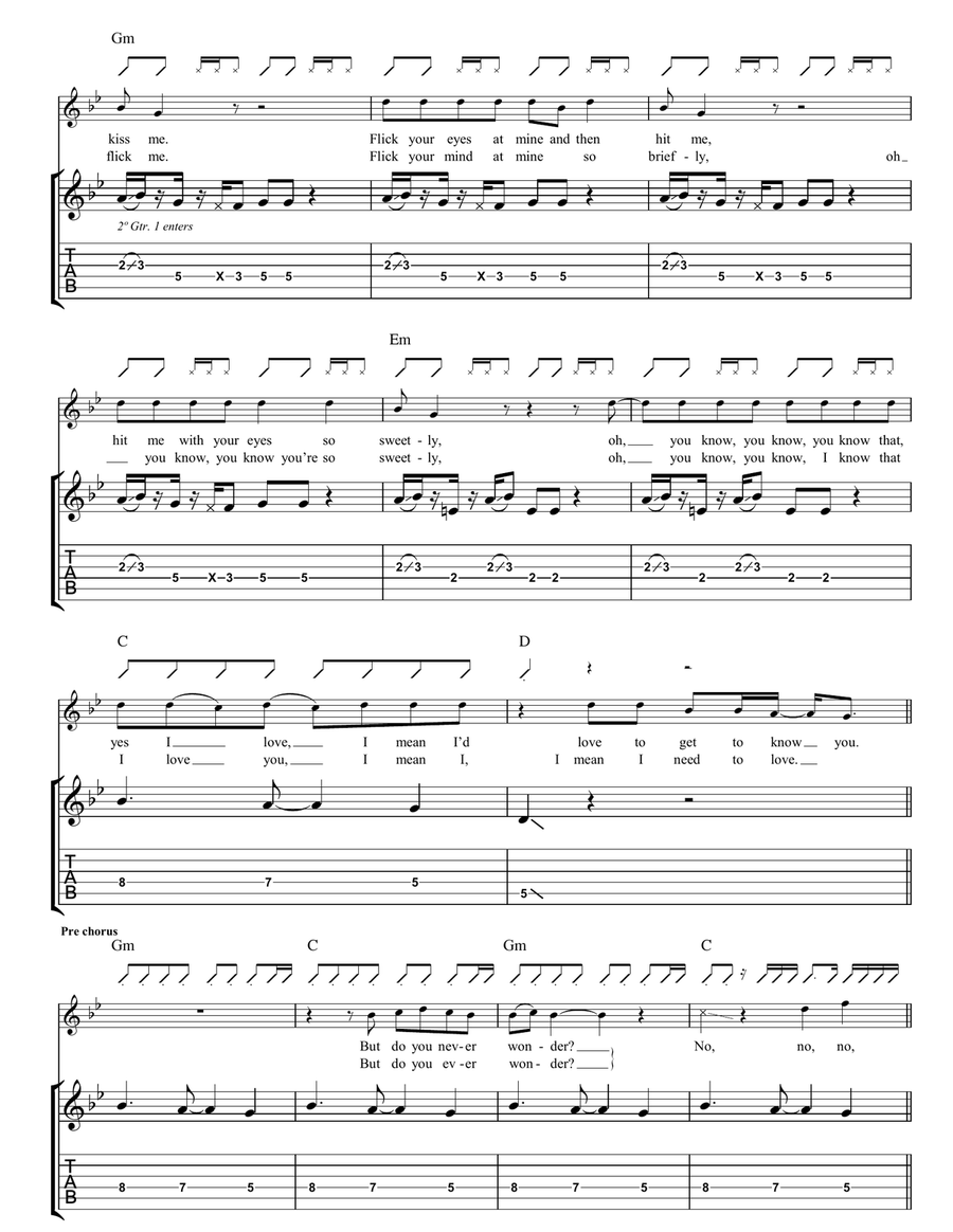 No You Girls No You Girls Guitar Tablature scores gallery preview page 2