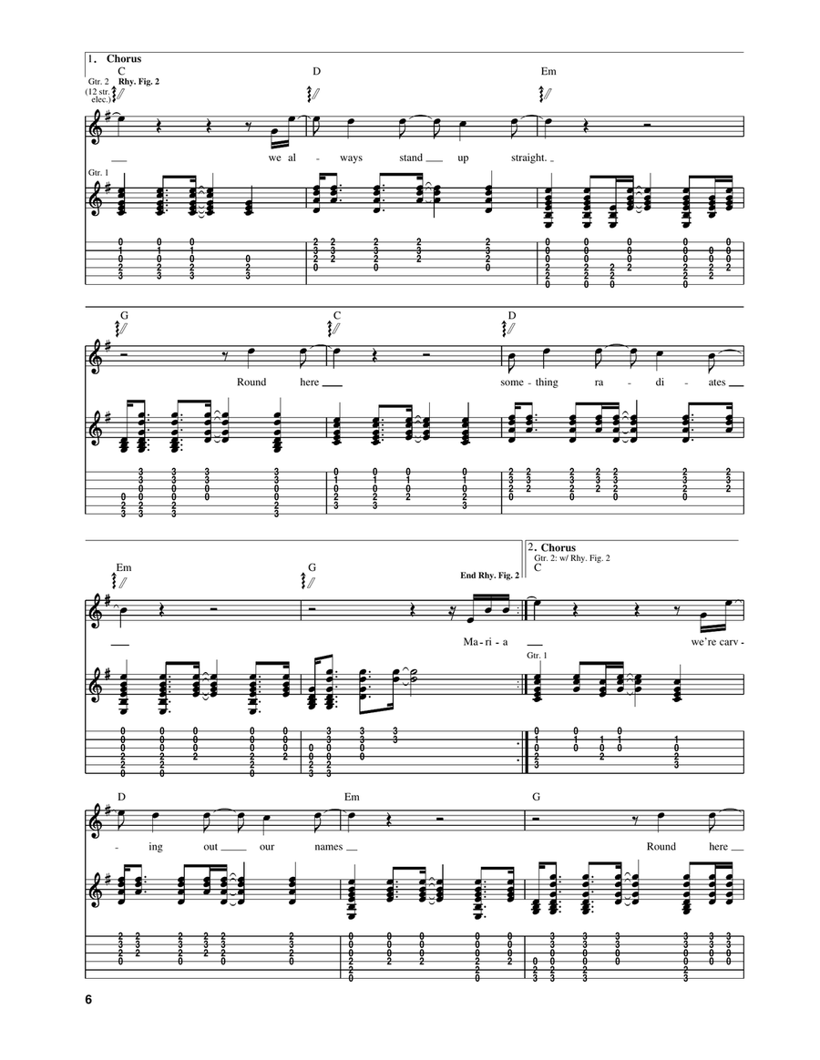 Round Here Round Here Acoustic Guitar scores gallery preview page 2