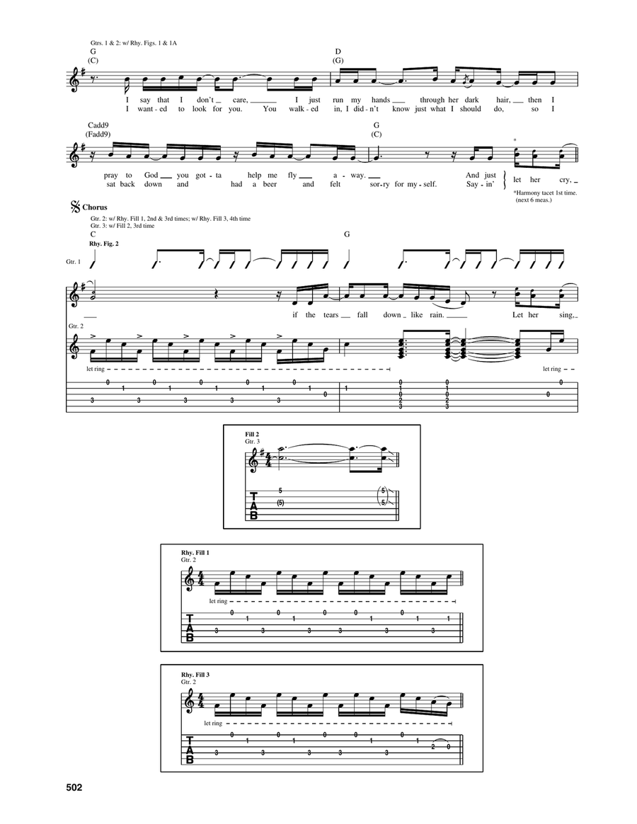 Let Her Cry Let Her Cry Acoustic Guitar scores gallery preview page 3