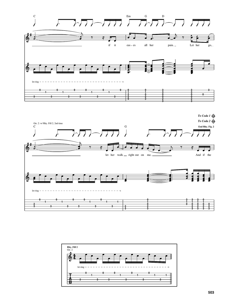 Let Her Cry Let Her Cry Acoustic Guitar scores gallery preview page 4