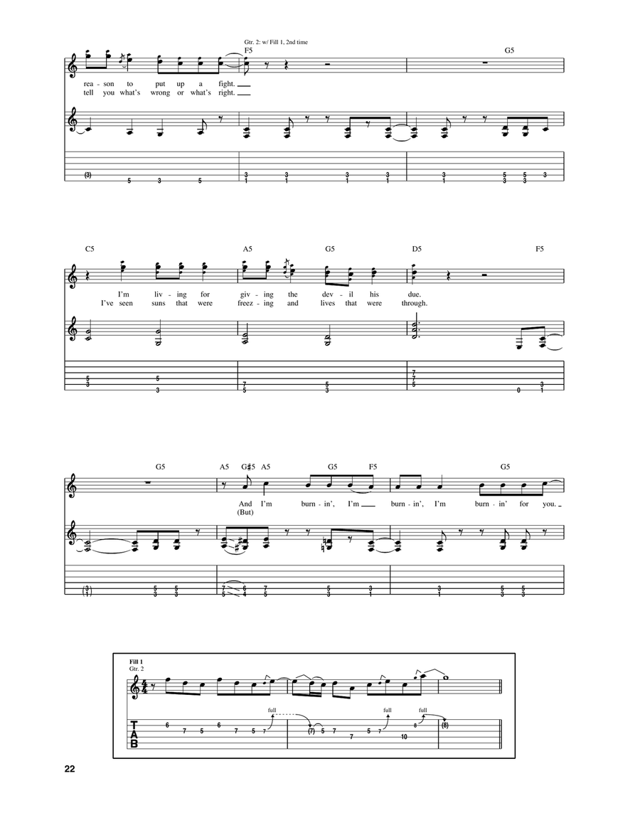 Burning For You Burning For You Acoustic Guitar scores gallery preview page 4
