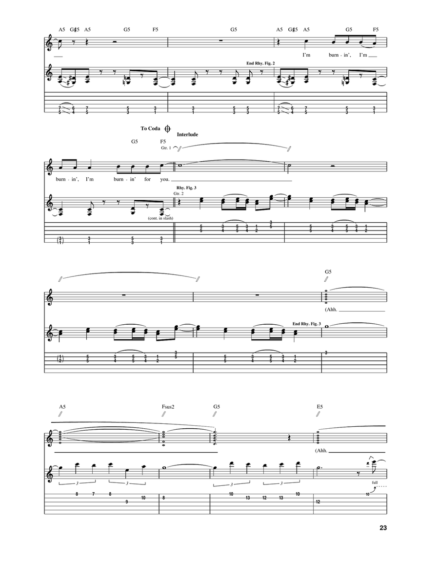 Burning For You Burning For You Acoustic Guitar scores gallery preview page 5